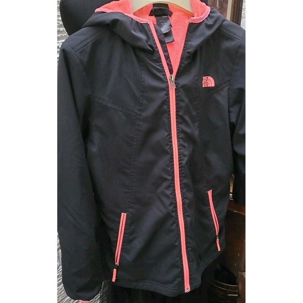 North Face Kids Size XL 18 Jacket Girls Blue 3 In 1 Zip Out Fleece Shell Coat